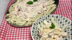 Macarrão Penne ao Molho de Iogurte Sem Lactose Cremoso e Leve