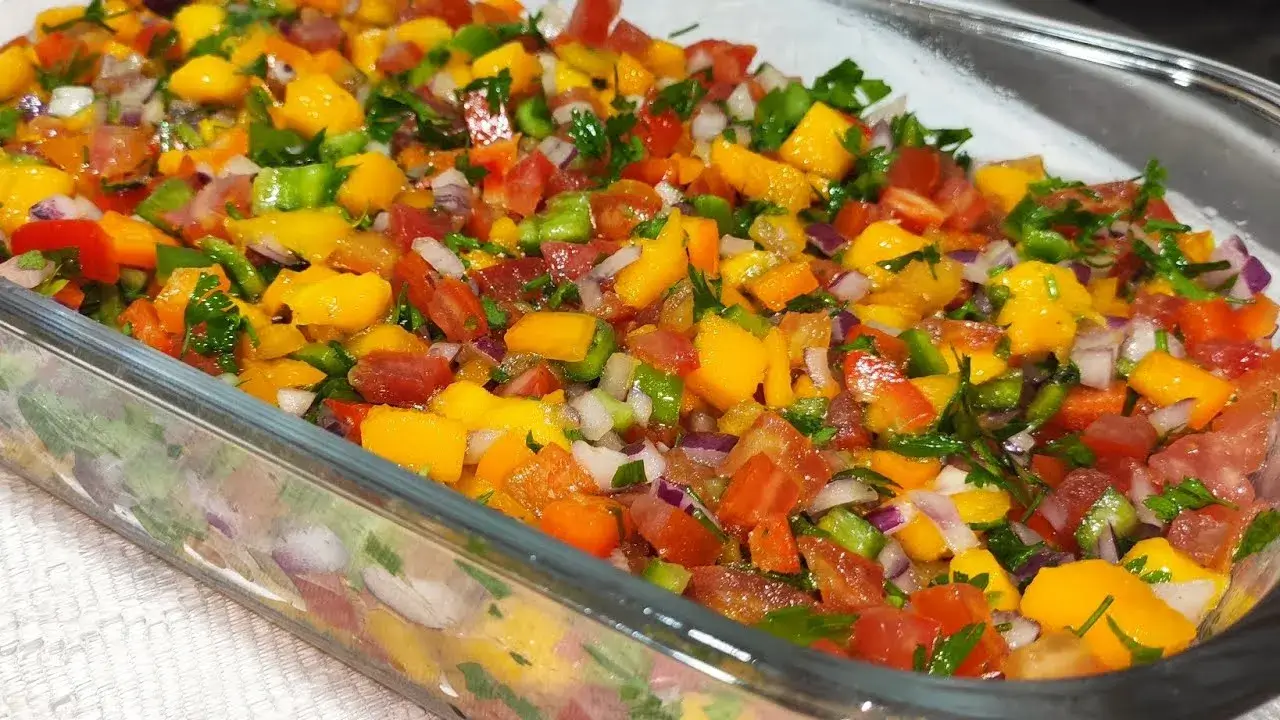 Vinagrete de Manga Colorido e Refrescante para Carnes e Churrasco