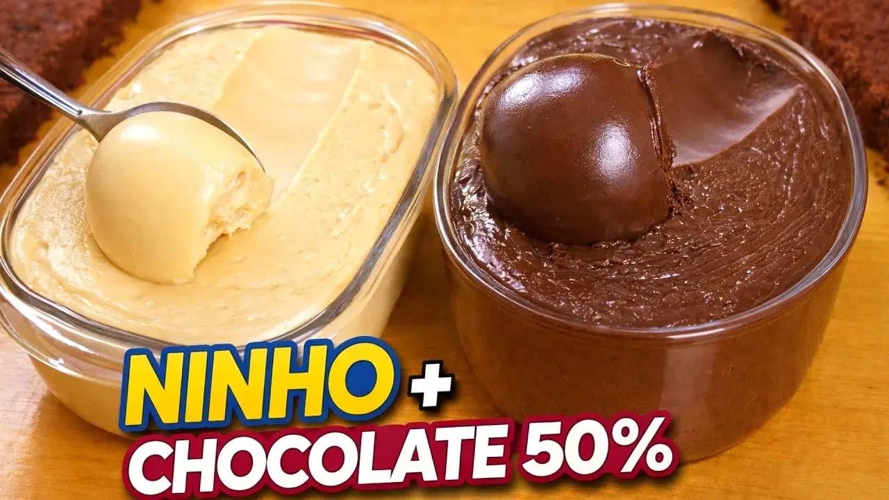 Recheio de Leite Ninho e Chocolate Para Bolos e Ovos de Páscoa