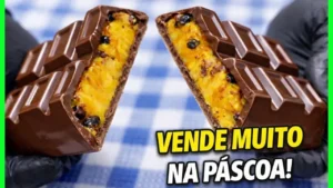 Barra de Chocolate Recheada para Vender com 4 Sabores e Ótimo Lucro