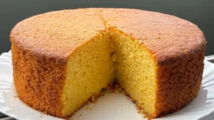 Bolo de Laranja com Fubá Fofinho para o Café da Tarde