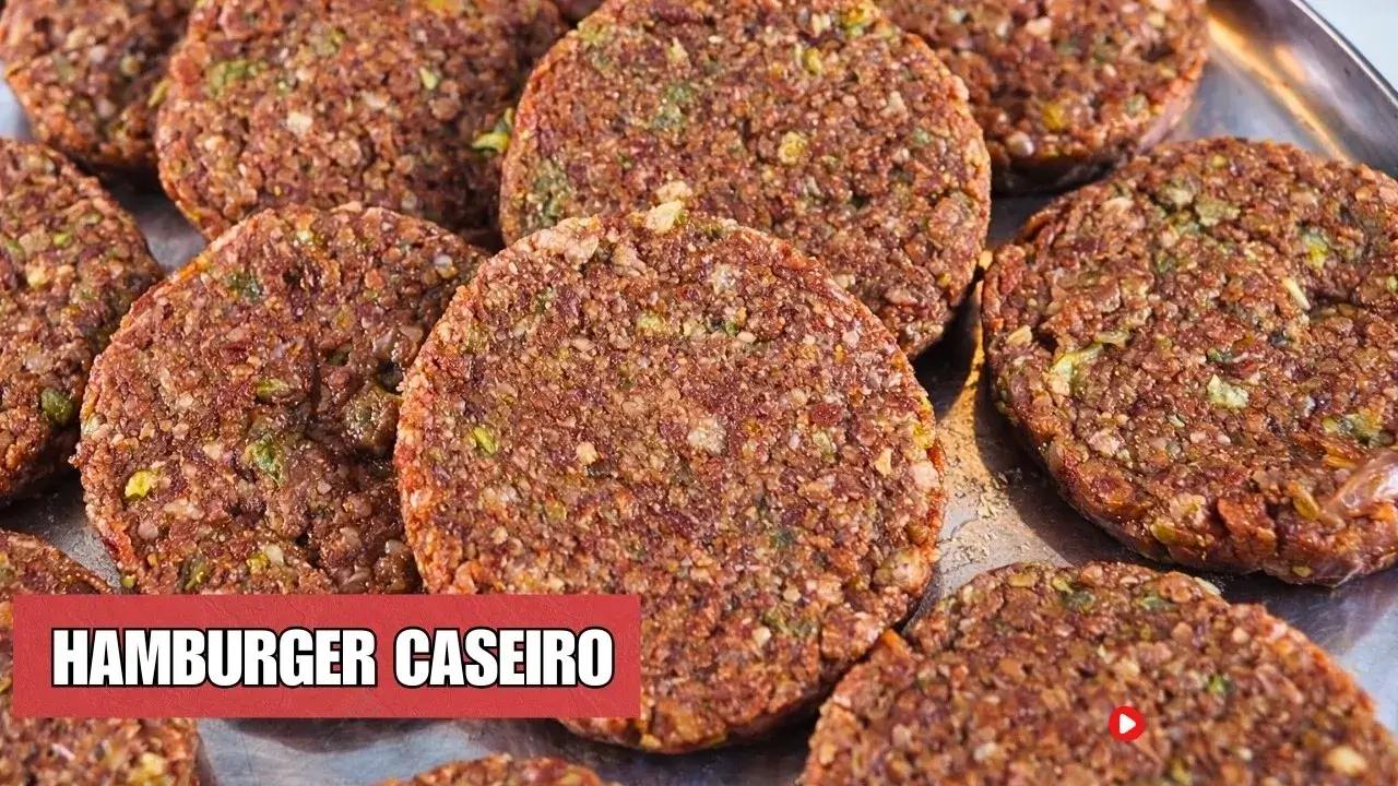 Hambúrguer Caseiro para Congelar Suculento e Prático o seu Lanche