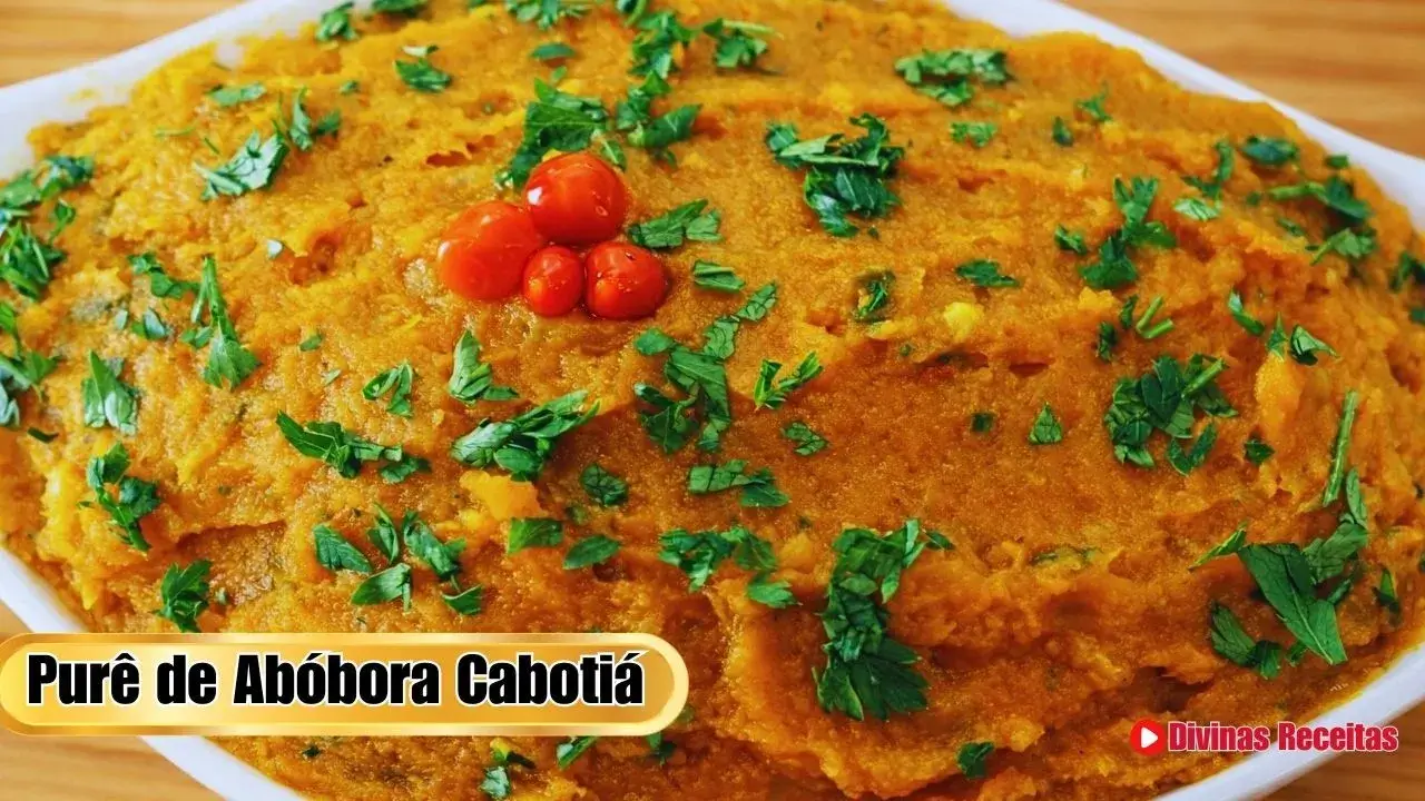 Purê de Abóbora Cabotiá Cremoso com Alho e Páprica para Acompanhar Qualquer Refeição