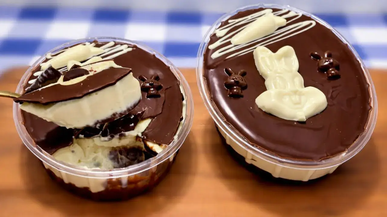 Sobremesa de Páscoa com Mousse de Limão e Casquinha de Chocolate para Vender
