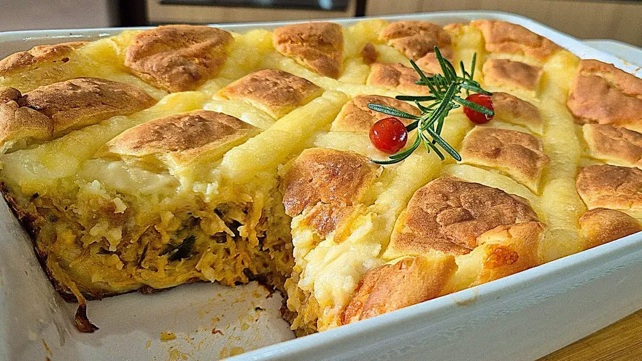 Torta de Frango sem Farinha de Trigo com Massa de Batata Cremosa e Fácil