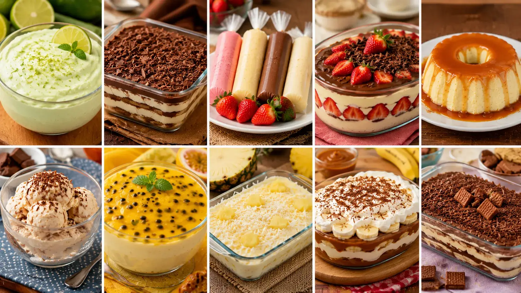 Sobremesas Geladas com Poucos Ingredientes: 10 Ideias Fáceis para Fazer no Fim de Semana
