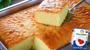 O bolo de creme de leite sem farinha é uma ótima opção para quem deseja...