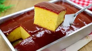 Bolo de Fubá com Goiabada Fofinho para o Café da Tarde