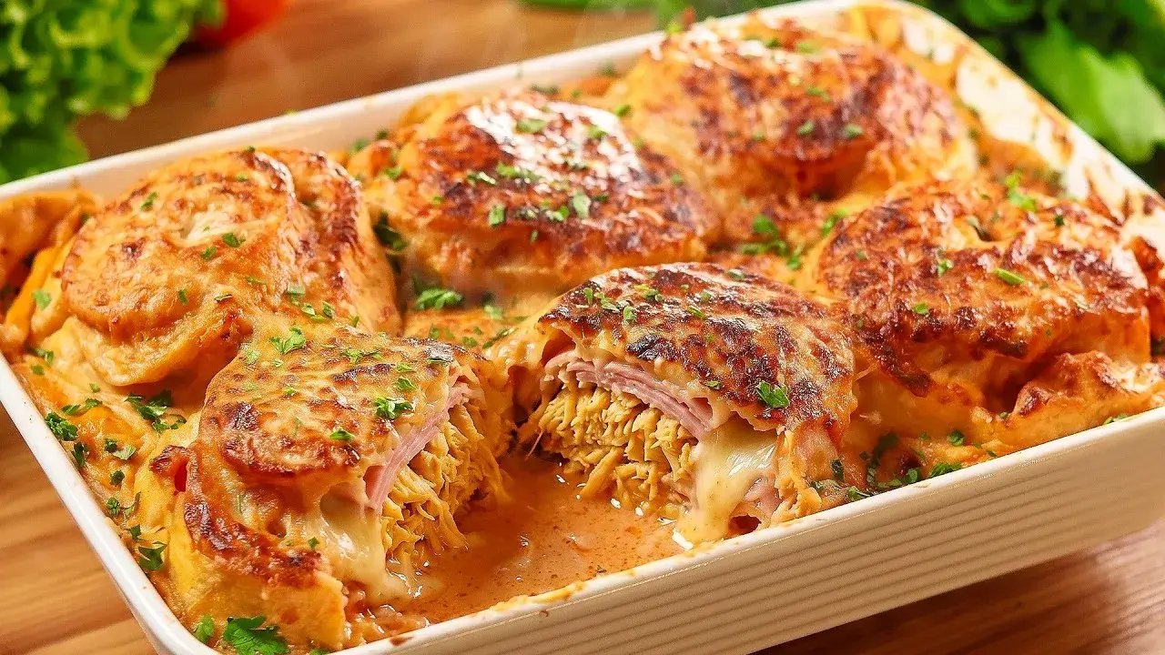 Rondelli de Frango com Massa de Pastel: Almoço cremoso e fácil