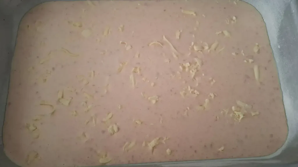 Massa pronta para ir para o forno