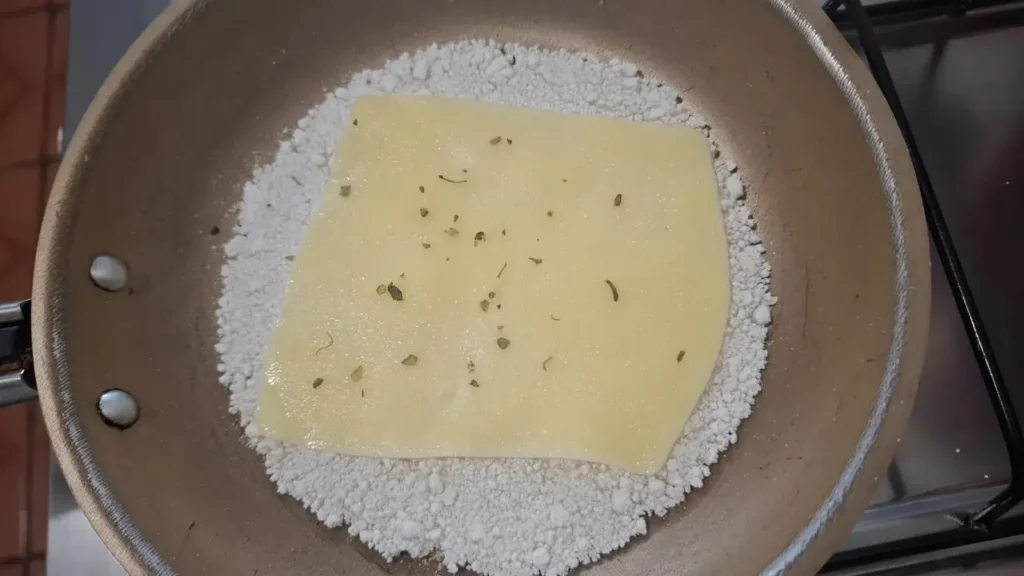 Tapioca com a mussarela