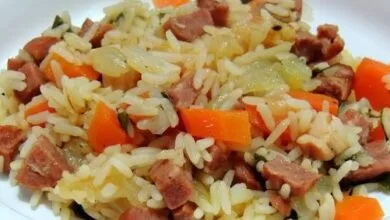 Arroz com Calabresa Fácil e Prático