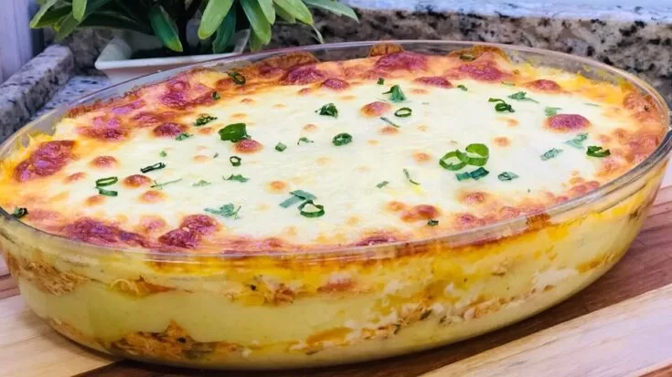 Polenta Recheada com Carne Moída e Mussarela