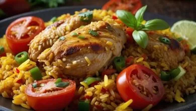 Receita de MAJBOOS Arroz com Especiarias e Sobrecoxa de Frango